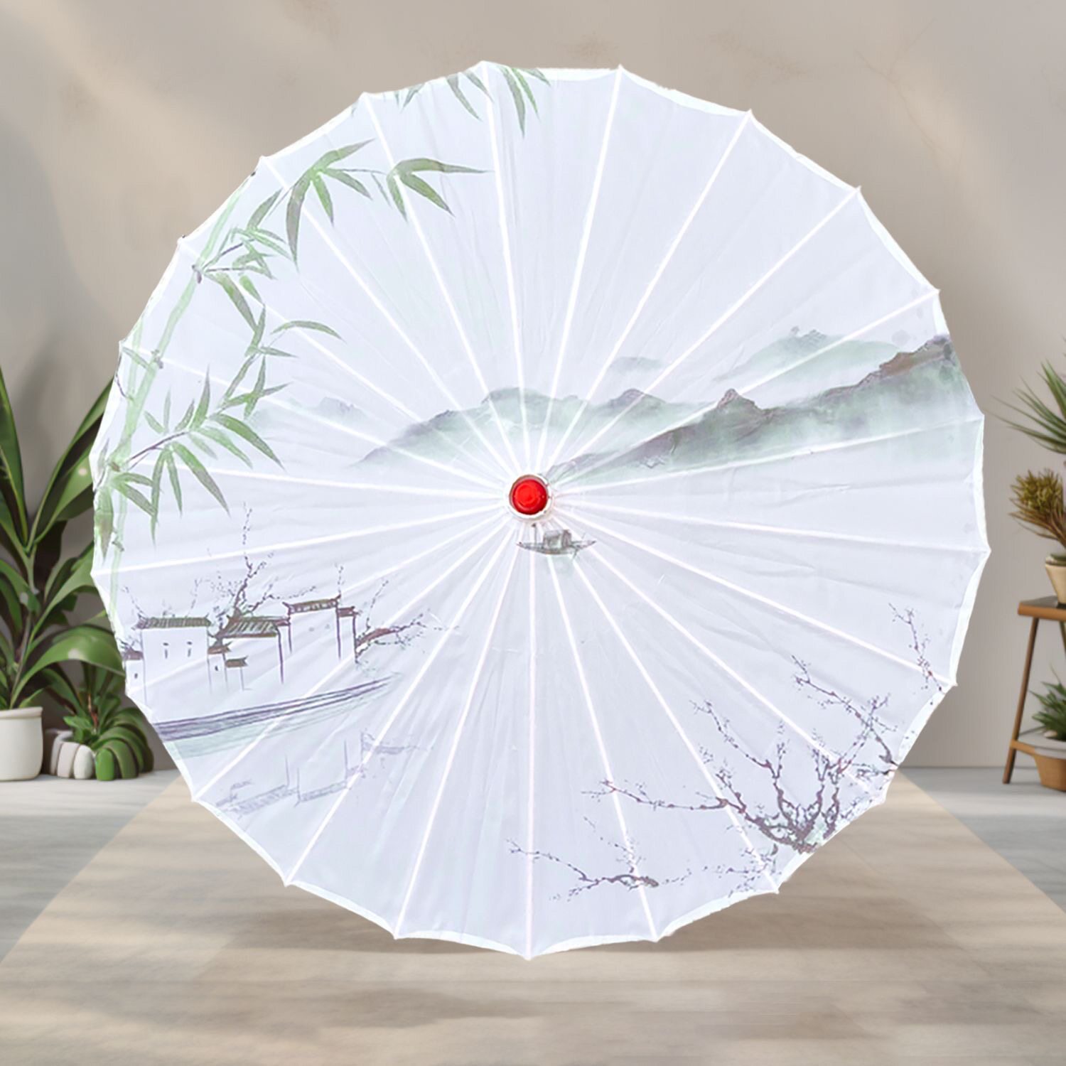 包邮绸布伞印花伞舞蹈演出伞旗袍走秀伞古典吊顶装饰伞拍照道具伞