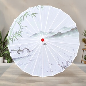 包邮绸布伞印花伞舞蹈演出伞旗袍走秀伞古典吊顶装饰伞拍照道具伞