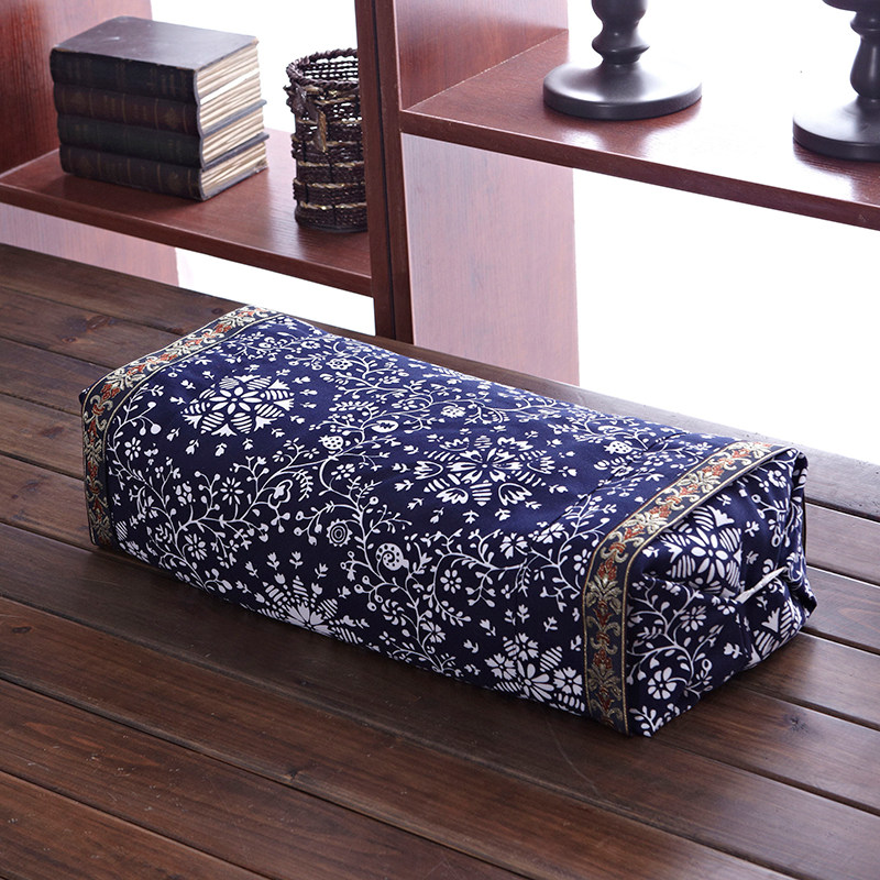 老式粗布纯棉安神助眠中老年健康养生落枕专用护颈高硬枕头枕套