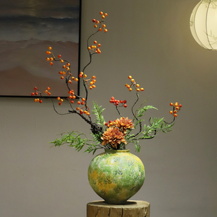 中古风艺术装 饰电视柜酒店 客厅法式 简约现代奶油风陶瓷花瓶摆件