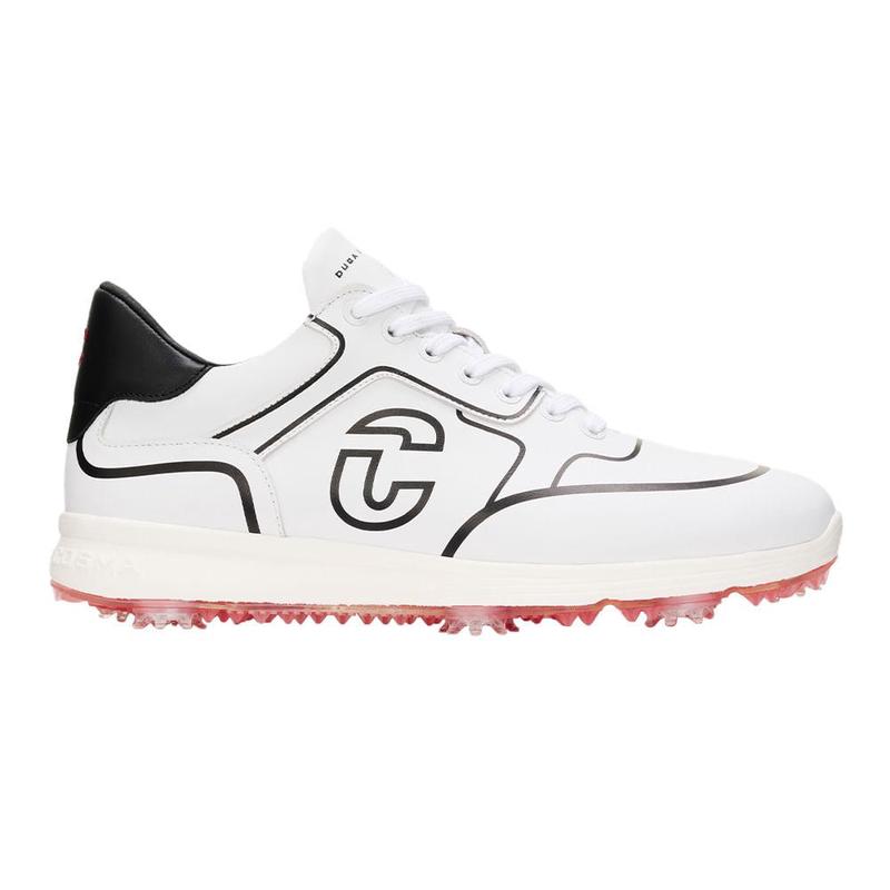 代购Duca del Cosma男士高尔夫球鞋防滑耐磨轻便透气白色系带