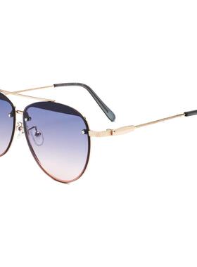 代购GUESS女士太阳镜防紫外线UV防护遮光抗强光飞行员款金属框