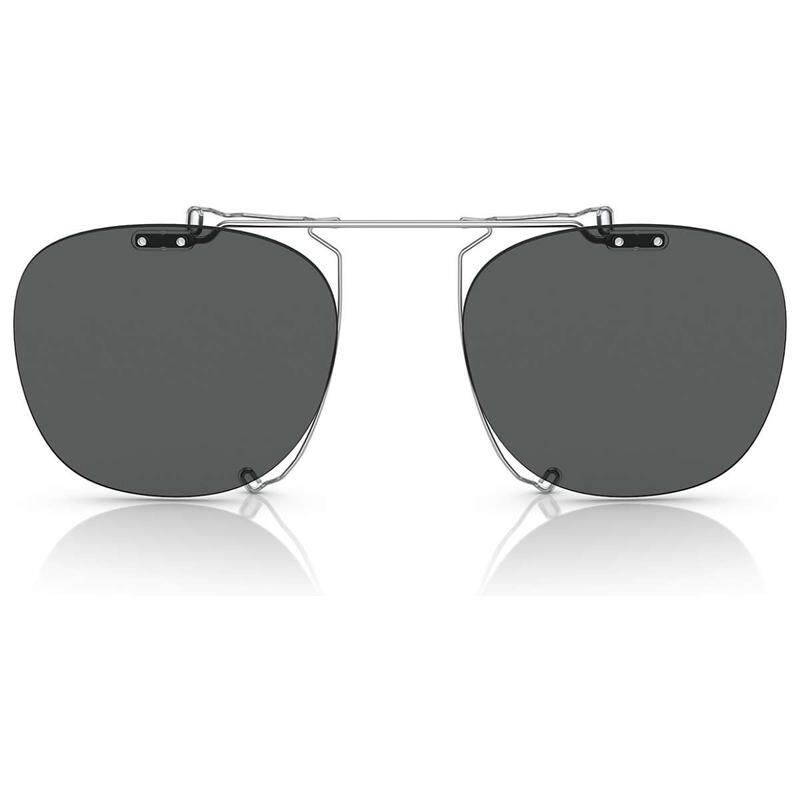 代购OLIVER PEOPLES男士夹片眼镜银色灰色镜片方形偏光驾驶户外