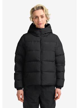 海外代购Jack wolfskin/狼爪女士户外休闲衣保暖防风连帽柠檬黄