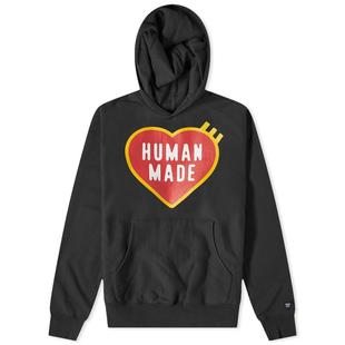 Made卫衣男士 心形LOGO黑色连帽时尚 正品 休闲套头衫 Human 美国代购