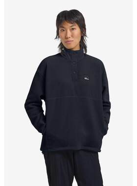 海外代购Jack wolfskin/狼爪女士冲锋衣防风保暖套头抓绒登山
