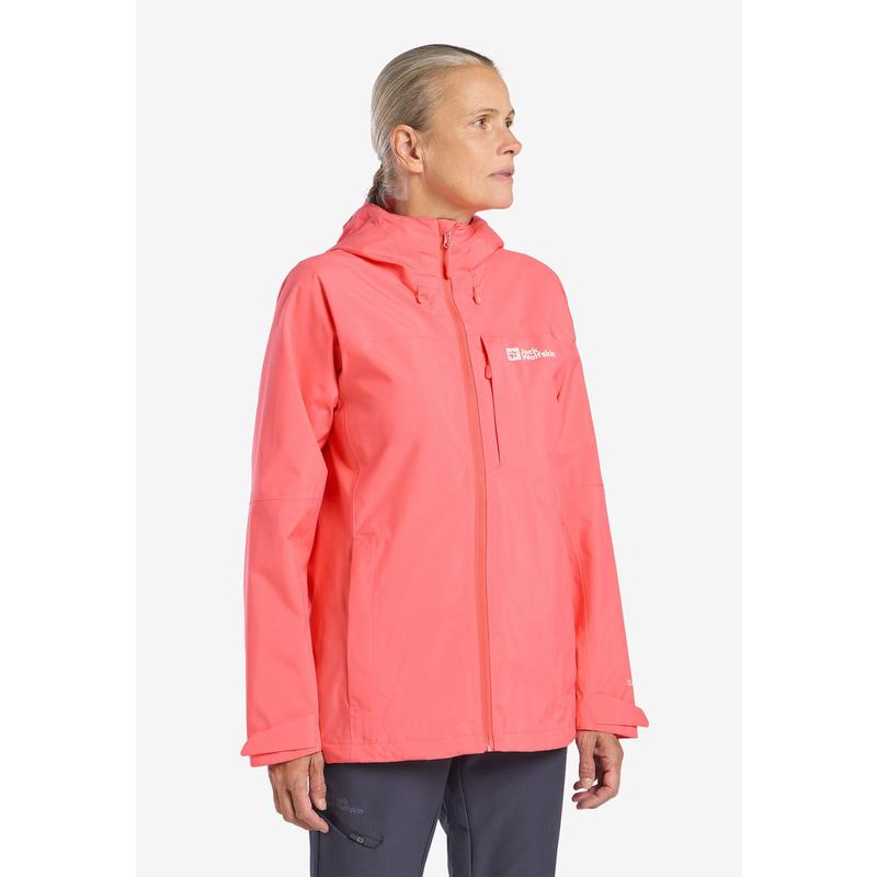 代购Jack wolfskin狼爪女士冲锋衣防水防风透气户外外套连帽