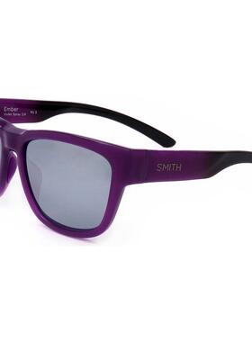 代购Smith女士太阳镜防紫外线非偏光清晰视野轻盈佩戴紫色矩形框