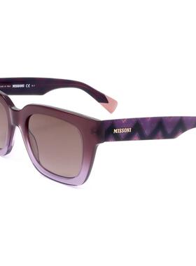代购Missoni女士太阳镜防紫外线渐变色轻盈佩戴清晰视野方形紫色