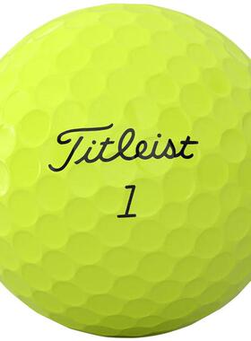 代购Titleist高尔夫球个性化高可见度专业性能精准控制黄色数字1