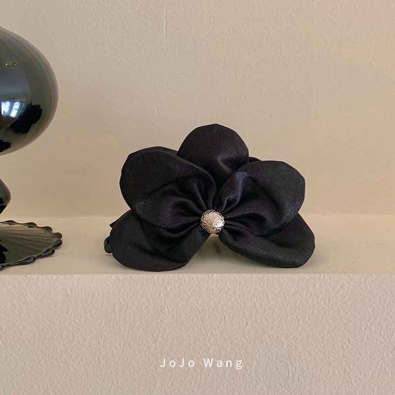 中古黑花~好洋气！抓夹简约发抓