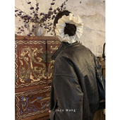 Duang 质感缎面木耳花边肠圈发圈头饰发绳女发饰花边头绳韩国头花