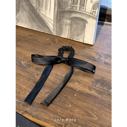 随意又高级~小细条蝴蝶结发圈女