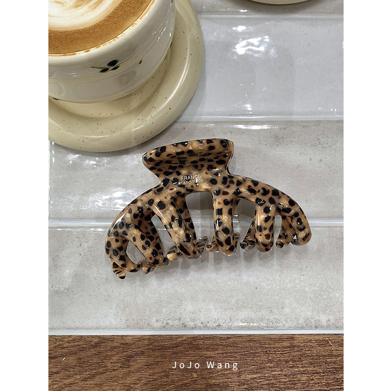 超能夹~焦斑豹点大抓夹简约发抓