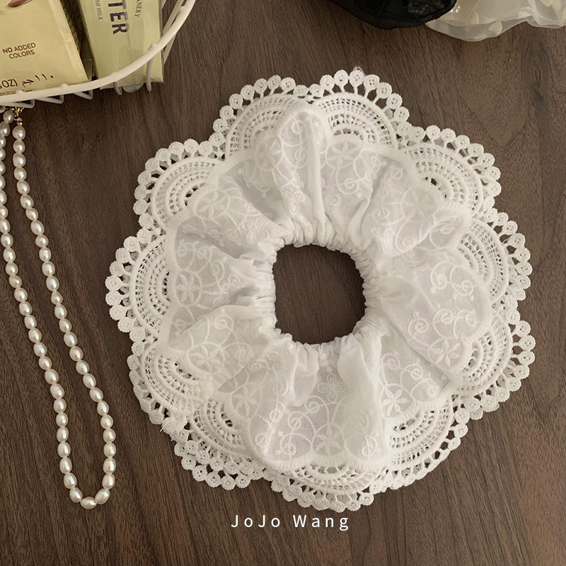 被质感打动！高级感蕾丝发圈头饰