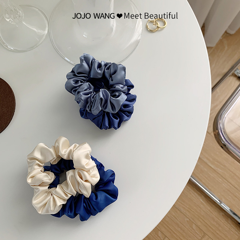 ins纯色韩国头饰皮筋大肠圈原创