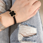 发圈发饰皮筋韩国头绳头花气质女新款 象征lucky 幸运草 扎头发绳