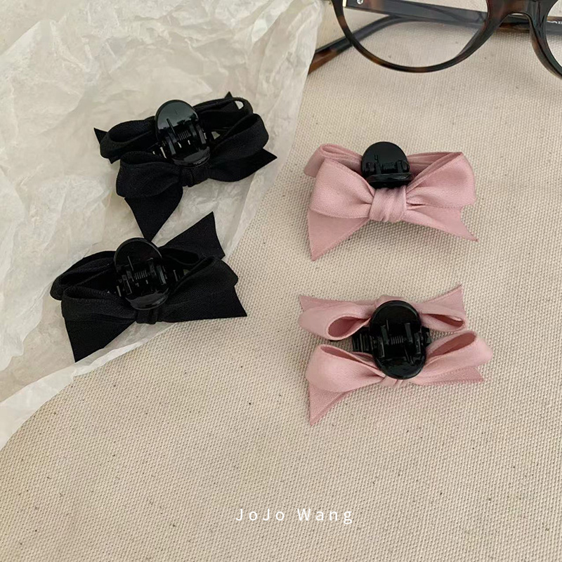 2个装~在逃公主蝴蝶结小号侧边小抓夹小鲨鱼夹发卡刘海夹少女