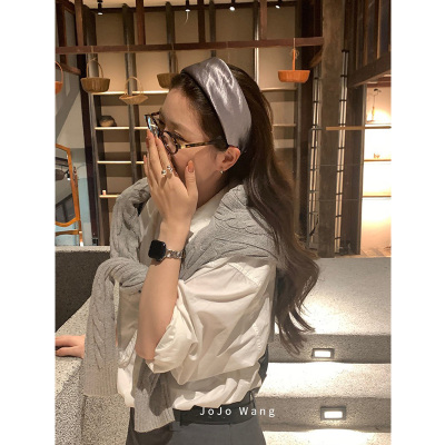 仙女的流光紫~缎面立体发箍女