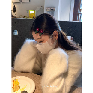 圣诞氛围小花花~简约发夹侧边秋冬刘海夹碎发半扎夹子后脑勺新款