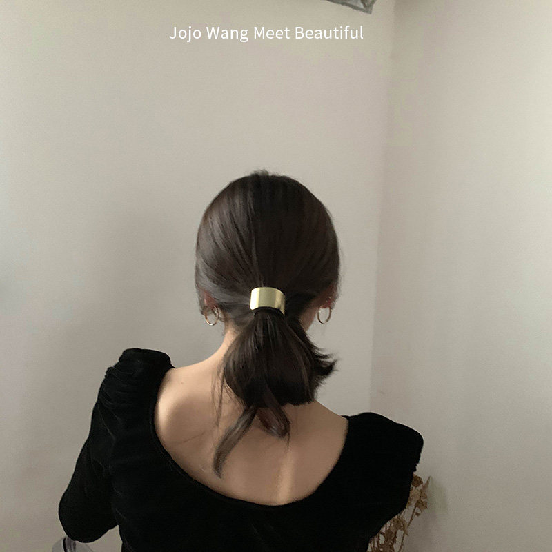 提升气质的好物~ins金属极简发圈发饰头饰少女JK发绳韩国新款皮筋