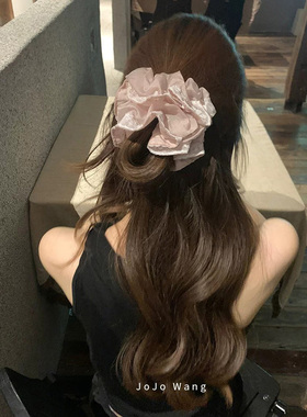 温柔的粉系氛围~发圈女皮筋头绳