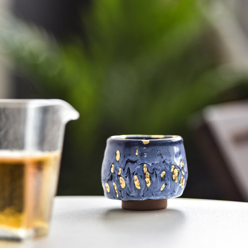 八蛮冰川金釉色釉主人杯140ml