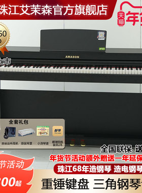 珠江艾茉森电钢琴88键重锤家用专业教学儿童成人数码钢琴AP350pro
