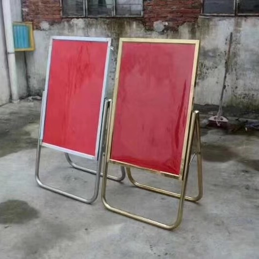 不锈钢广告牌展示架立牌户外落地防风展示架子立式L脚指示牌水牌