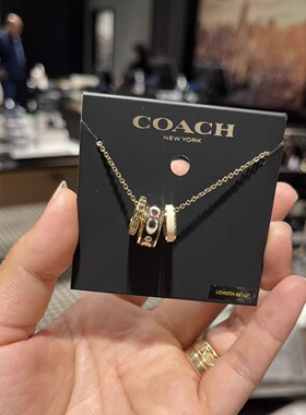 coach蔻驰女士经典项链合金吊坠