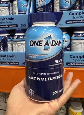 现货美国直购Bayer拜耳ONE A DAY男性多种复合维生素矿物质300粒