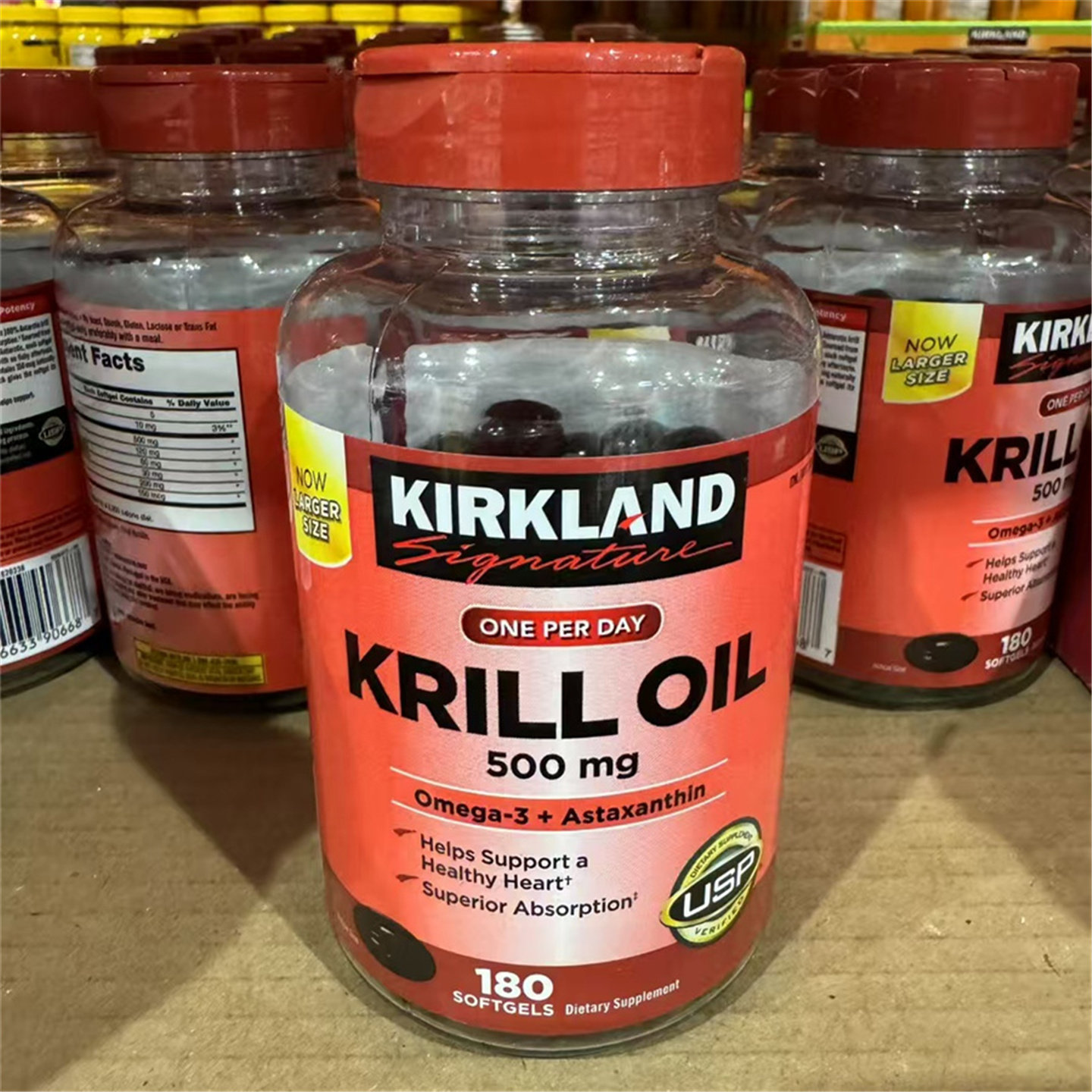 现货美国直购Kirkland科克兰深海鱼油磷虾油虾青素胶囊500mg