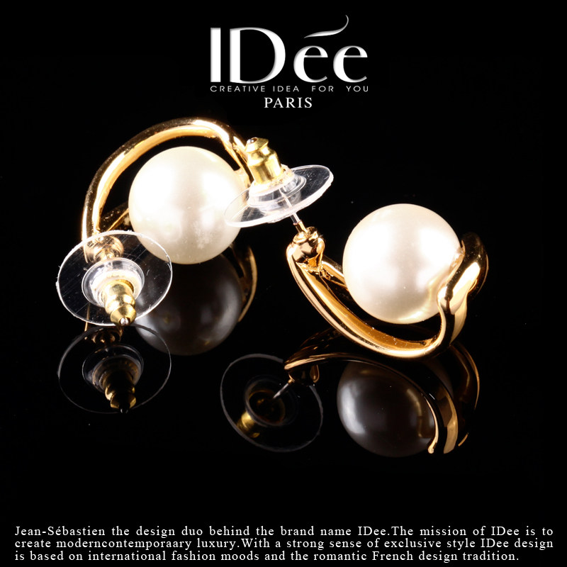 法国IDee小耳钉女潮牌仿珍珠耳饰高级感气质轻奢饰品2022年新款