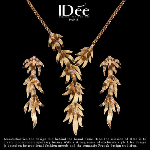 轻奢风个性艺术饰品项链耳钉