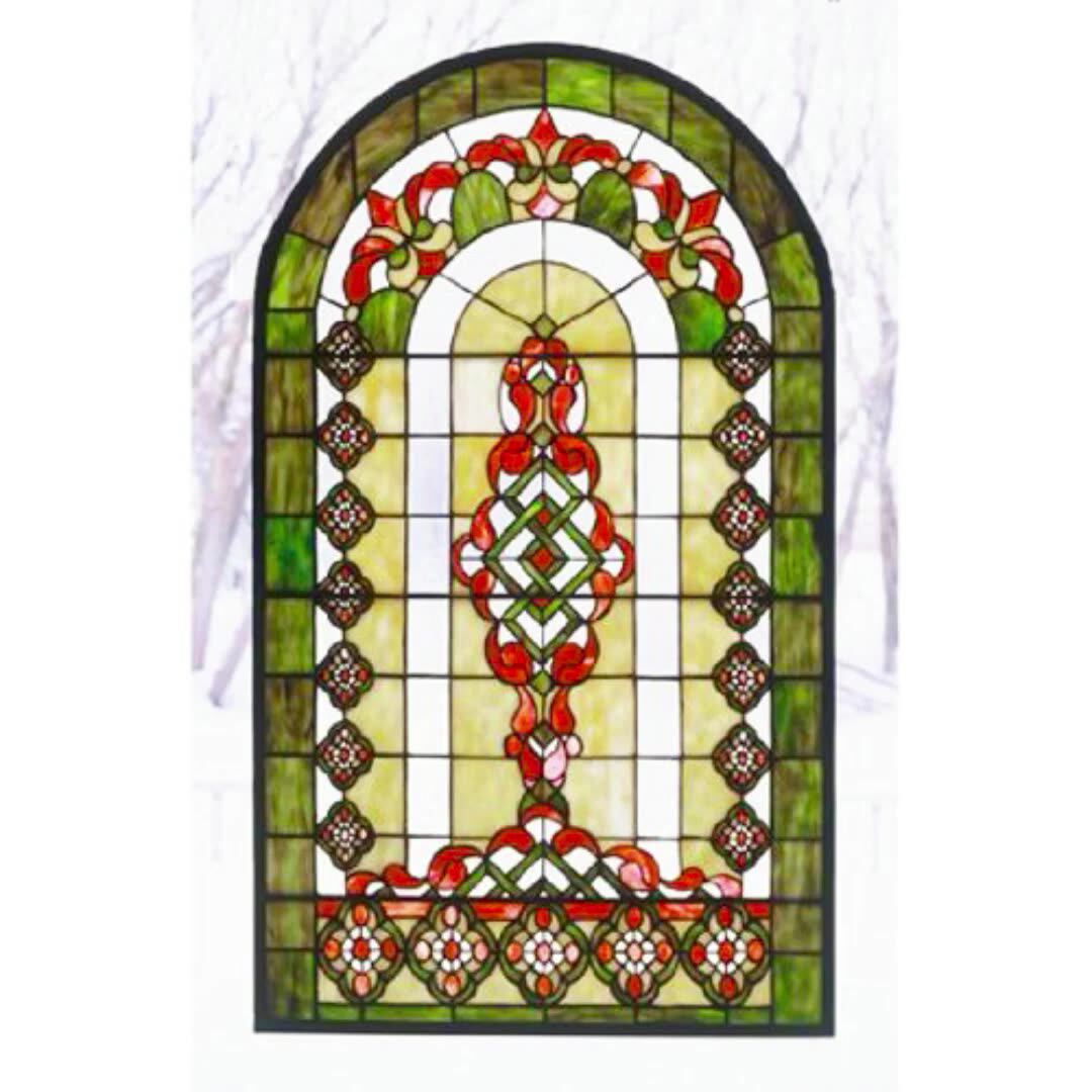 tiffany 教堂哥特地中海蒂凡尼雕刻艺术玻璃玄关隔断门芯窗花栅栏