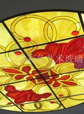 整片钢化雕刻工艺蒂凡尼艺术玻璃