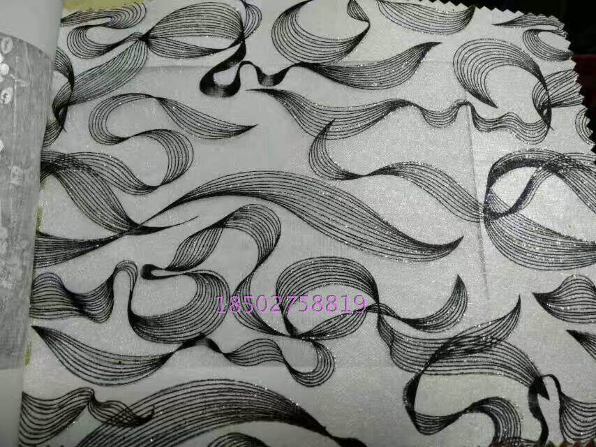 定做酒店办公高档隔断玄关屏风吊顶夹胶夹丝泼墨钢化艺术玻璃线舞