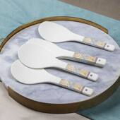 陶瓷饭勺景德镇骨瓷米饭勺家用盛饭勺耐高温打饭不粘饭易清洗饭铲