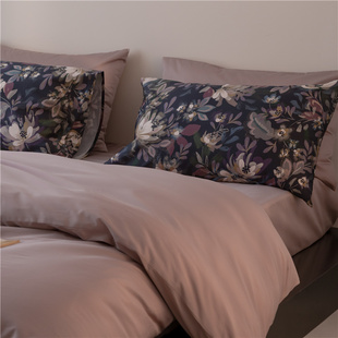 设计师版全棉贡缎简约四件套纯色六件套样板房柔软亲肤床上用品