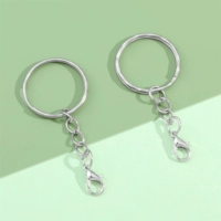 1 # Застежка-лобстер | Застежка-карабин из железа, диаметр 25 мм, диаметр проволоки 1,2 мм, общая длина 60 мм, около 10 шт.