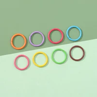 49 # Случайно смешанные цвета | Железное плоское замкнутое кольцо, окрашенное распылением, 8 мм, диаметр проволоки около 1 мм, около 210 шт.