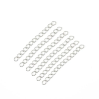 52 # Белый цвет K | Железная цепочка-удлинитель (хвостовая цепь) 4х50мм, около 50 шт.