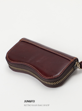 xmyb 真皮复古钥匙包  头层油腊牛皮 男士零钱包 XM11