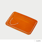 xmyb 头层植鞣牛皮小卡包 手工粗线复古超薄卡片包