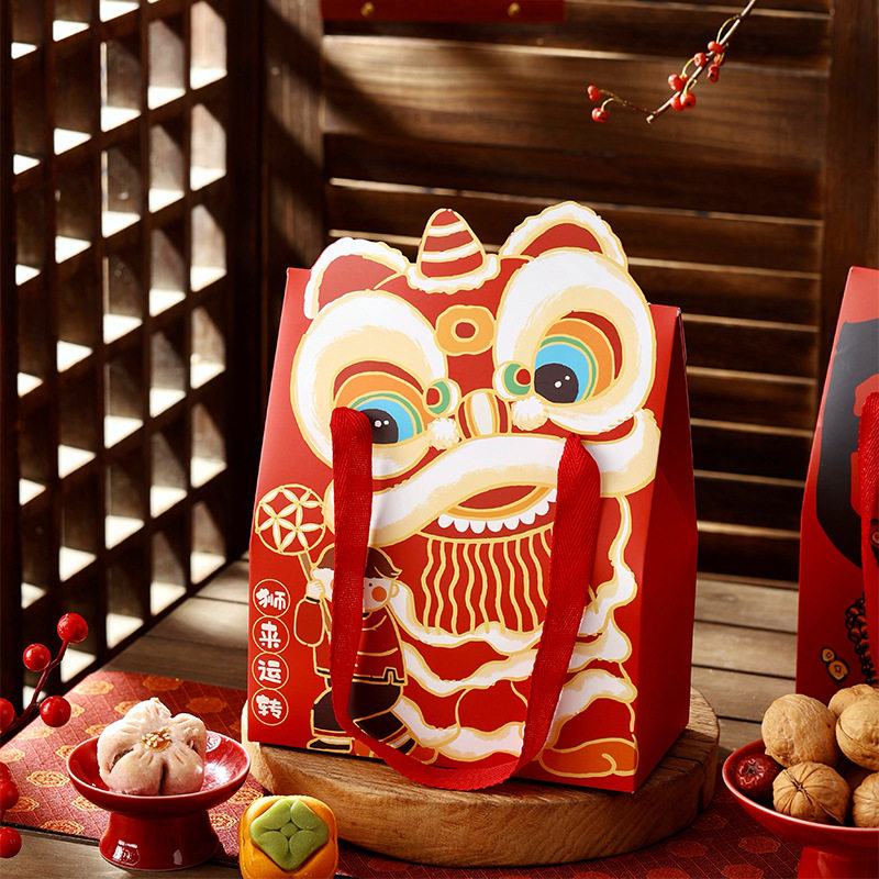 马年2026新款新年包装盒礼品手提盒烘焙春节糖果雪花酥饼干盒子