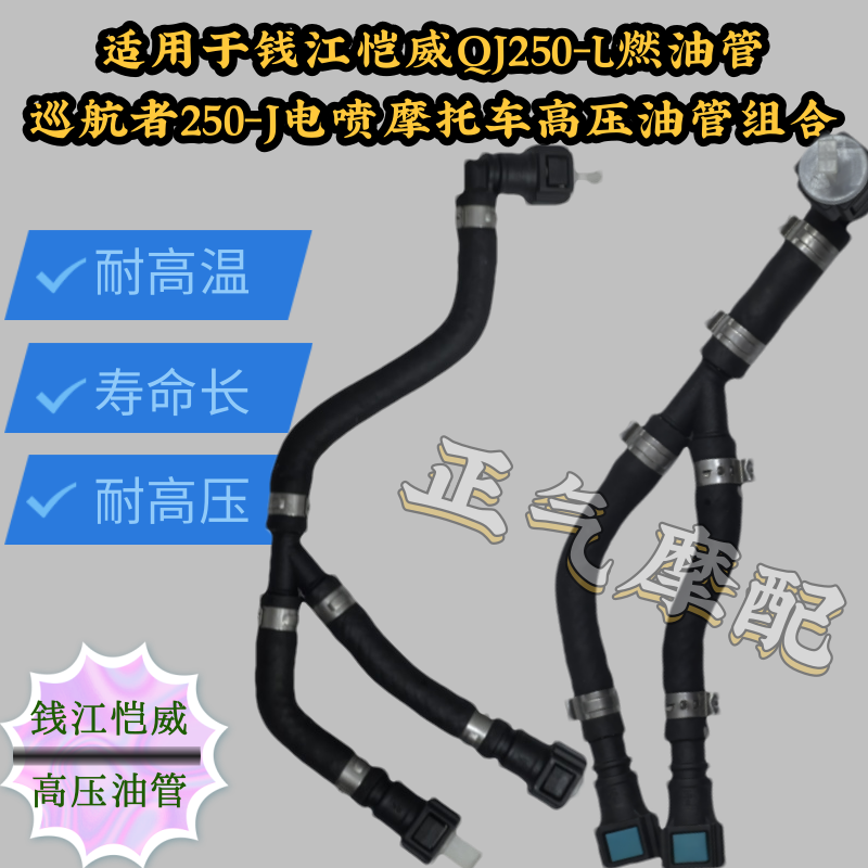 适用于钱江恺威QJ250-L燃油管巡航者250-J电喷摩托车高压油管组合