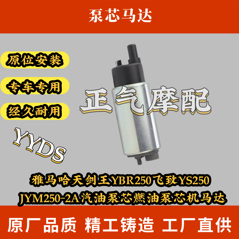 雅马哈天剑王YBR250飞致YS250 JYM250-2A汽油泵芯燃油泵芯机马达