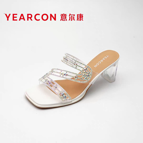 意尔康2026新款女凉夏季百搭时尚女粗跟低跟拖鞋女6351GS32703U
