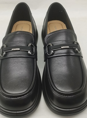 意尔康女鞋2025真皮软底舒适乐福鞋英伦风百搭小皮鞋5262ZB47299Y