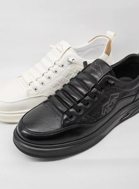 意尔康男鞋2026新款真皮软底防滑休闲板鞋时尚一脚蹬6121ZA91649A